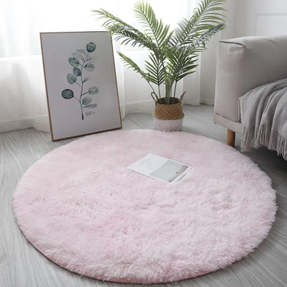 Soft Plush Round Fluffy Living Room Mat