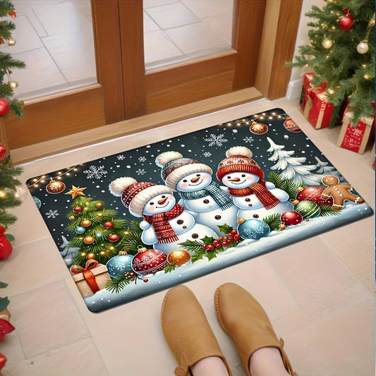 Christmas Snowman Welcome Doormat