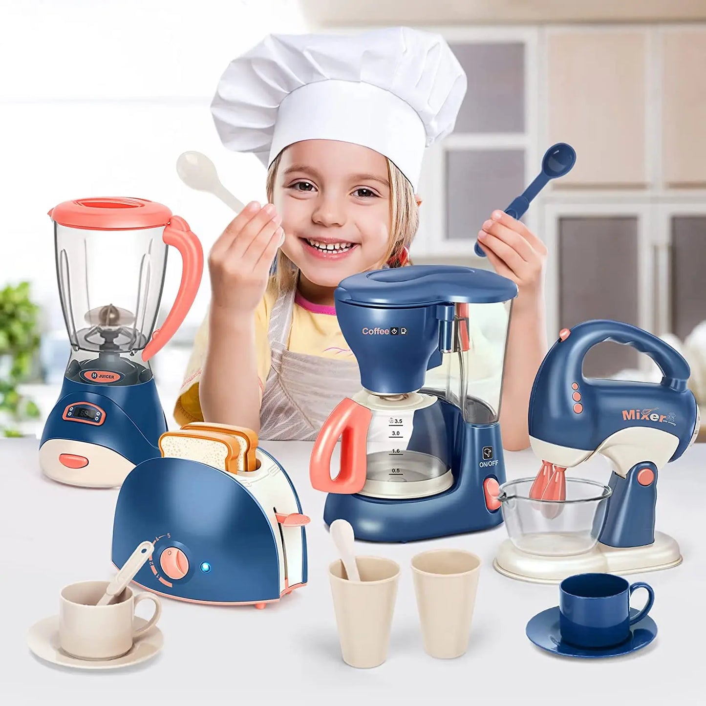 Ensemble de jouets pour enfants avec appareils de cuisine 