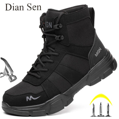 Men's Indestructible Non-Slip Safety Work Boots