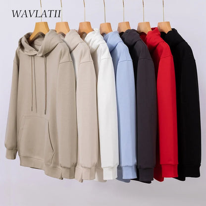 Solid Drop Shoulder Korean Hoodies