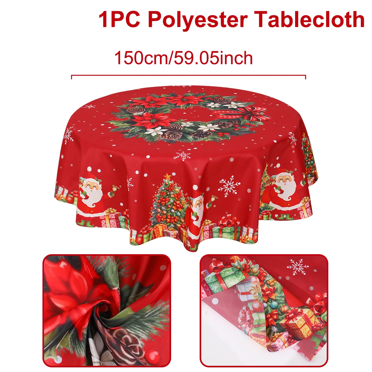 round christmas tablecloth
