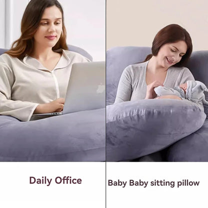 Oreiller de grossesse en coton en forme de U