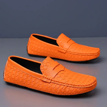 Men's Handmade Flat Casual PU Leather Moccasins