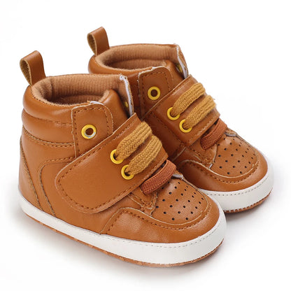 Mehrfarbige Baby-Sneaker aus PU-Leder mit weicher Sohle