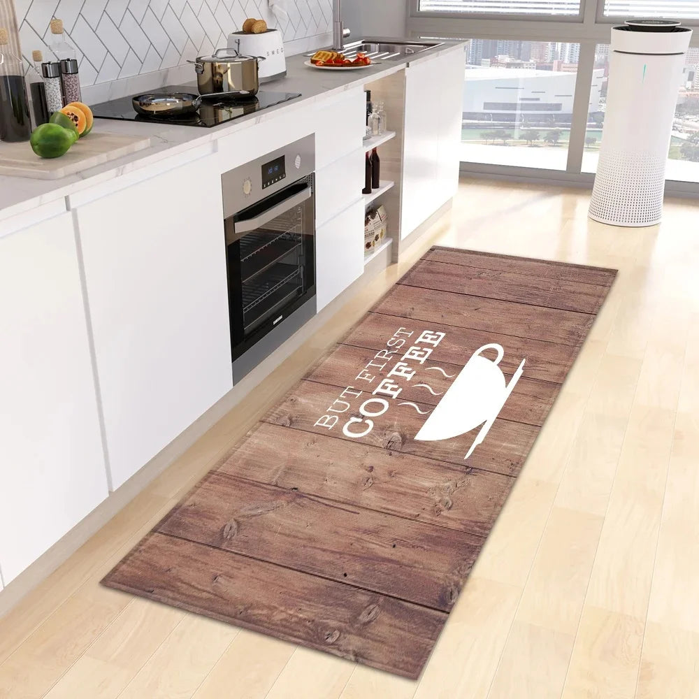 Non-slip Coffee-Themed Floor Mat