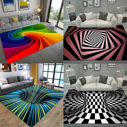 3D Vortex Illusion  Entrance Door Floor Carpet