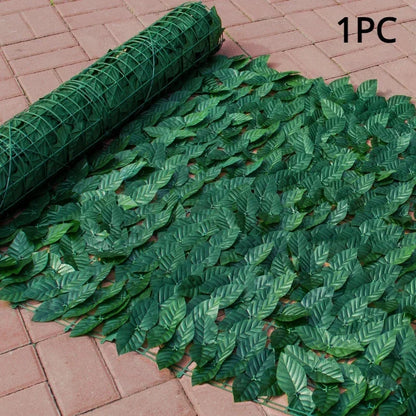 Clôture de confidentialité de mur végétal artificiel avec feuille en plastique