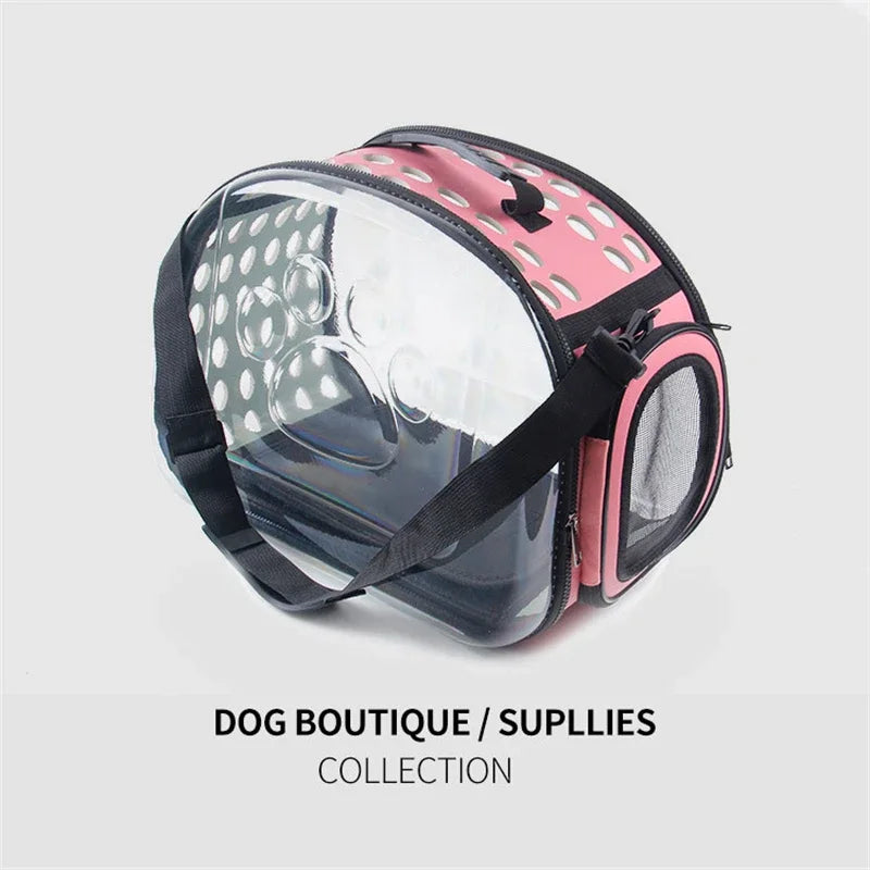 Transparent Foldable Outdoor Pet Carrier Handbag