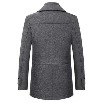 Nouveau Manteau en laine pour homme, manteau chaud de très grande taille