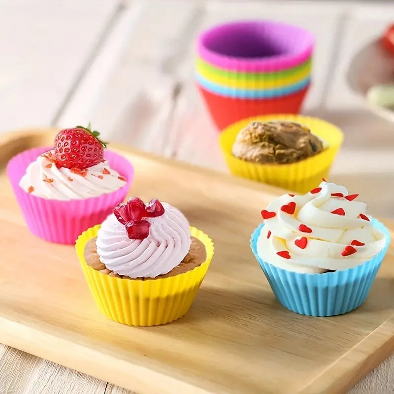 Random Color Silicone CupCake Mold Set
