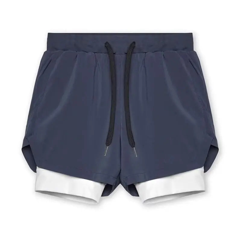 Summer Quick-Dry Double-Layer Gym Shorts For Men