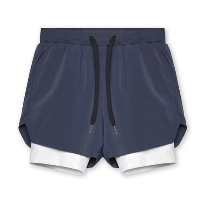 Summer Quick-Dry Double-Layer Gym Shorts For Men