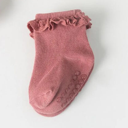 4 Paar Anti-Rutsch-Baumwollsocken für Babys