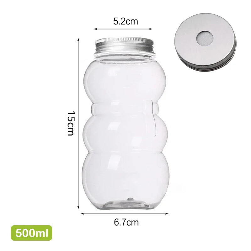 Christmas Snowman Plastic Juice Bottles