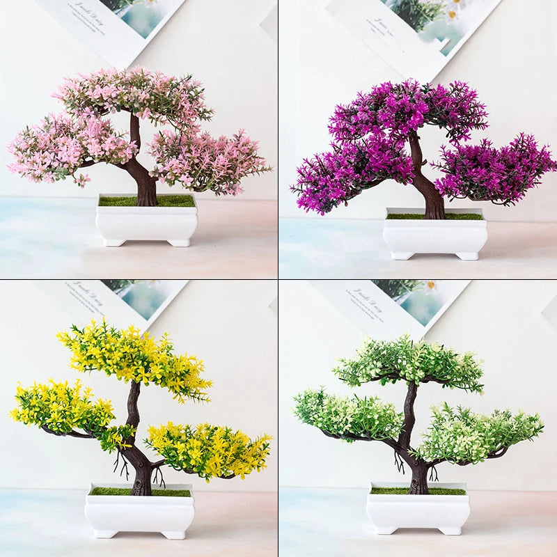 Artificial Plants Bonsai Small Tree Pot Ornaments For Home Decoration