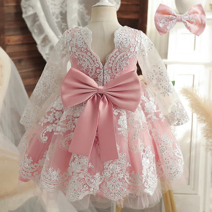 Robe d'anniversaire bébé fille - Robe nouveau-né bébé fille