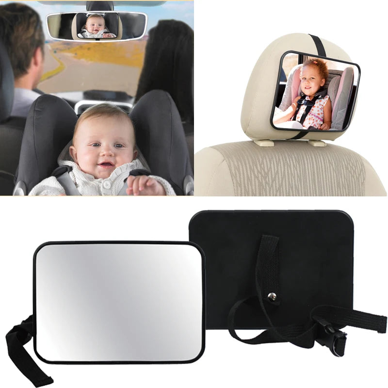 Miroir de voiture de sécurité pour bébé, siège arrière large