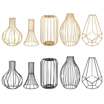 Vase en verre doré nordique moderne, décoration de maison