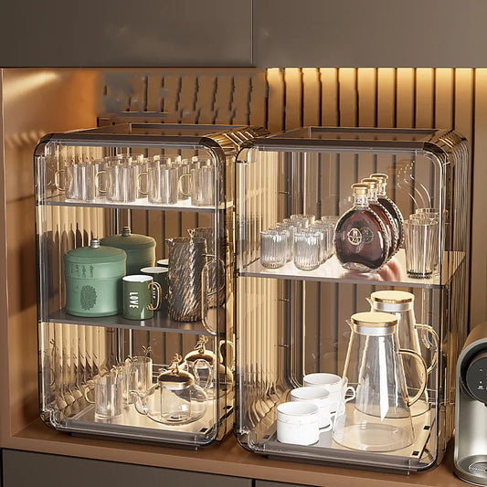 Transparent Dustproof Cup Storage Rack