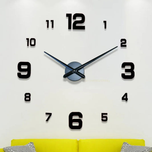 Acrylic Mirror DIY Large Wall Clock