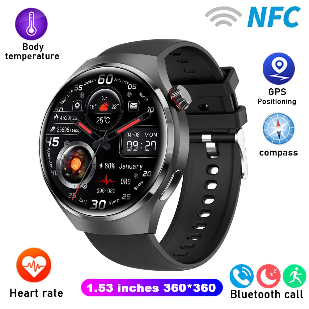 GT4 Sport Smart 1.5 IPS Display IP68 Bluetooth Call - Android Watch