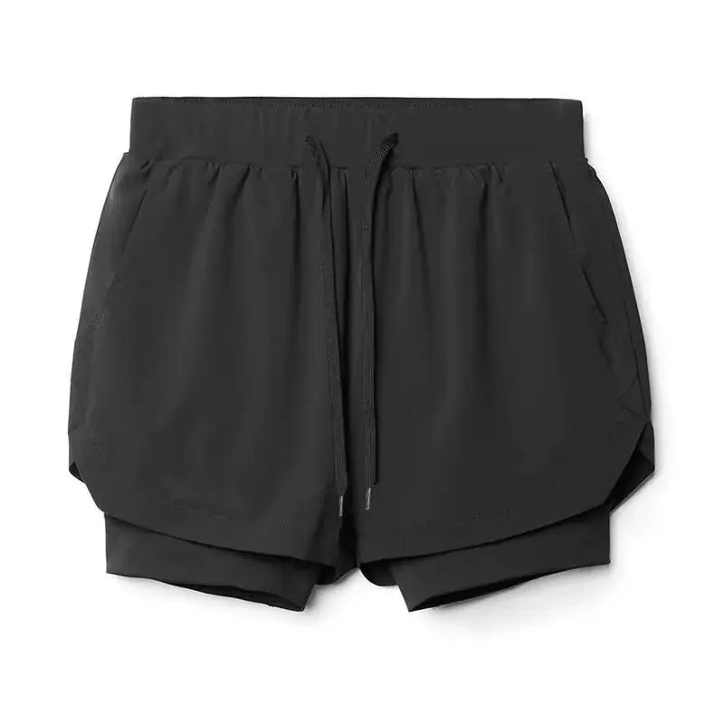 Summer Quick-Dry Double-Layer Gym Shorts For Men