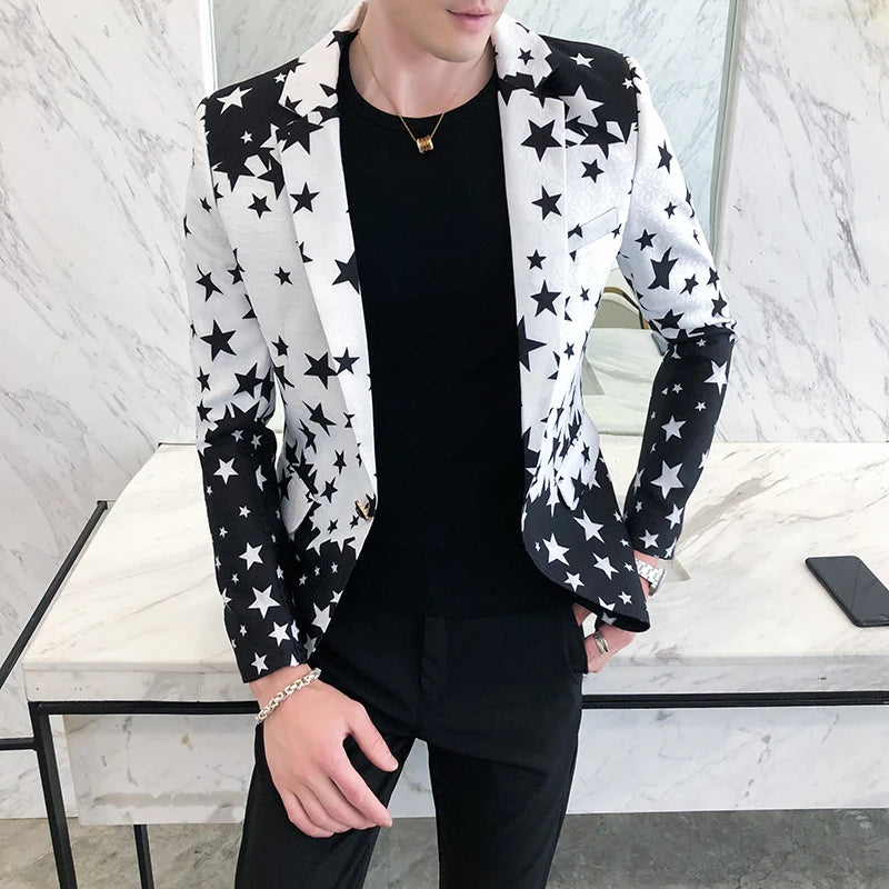 star print blazer