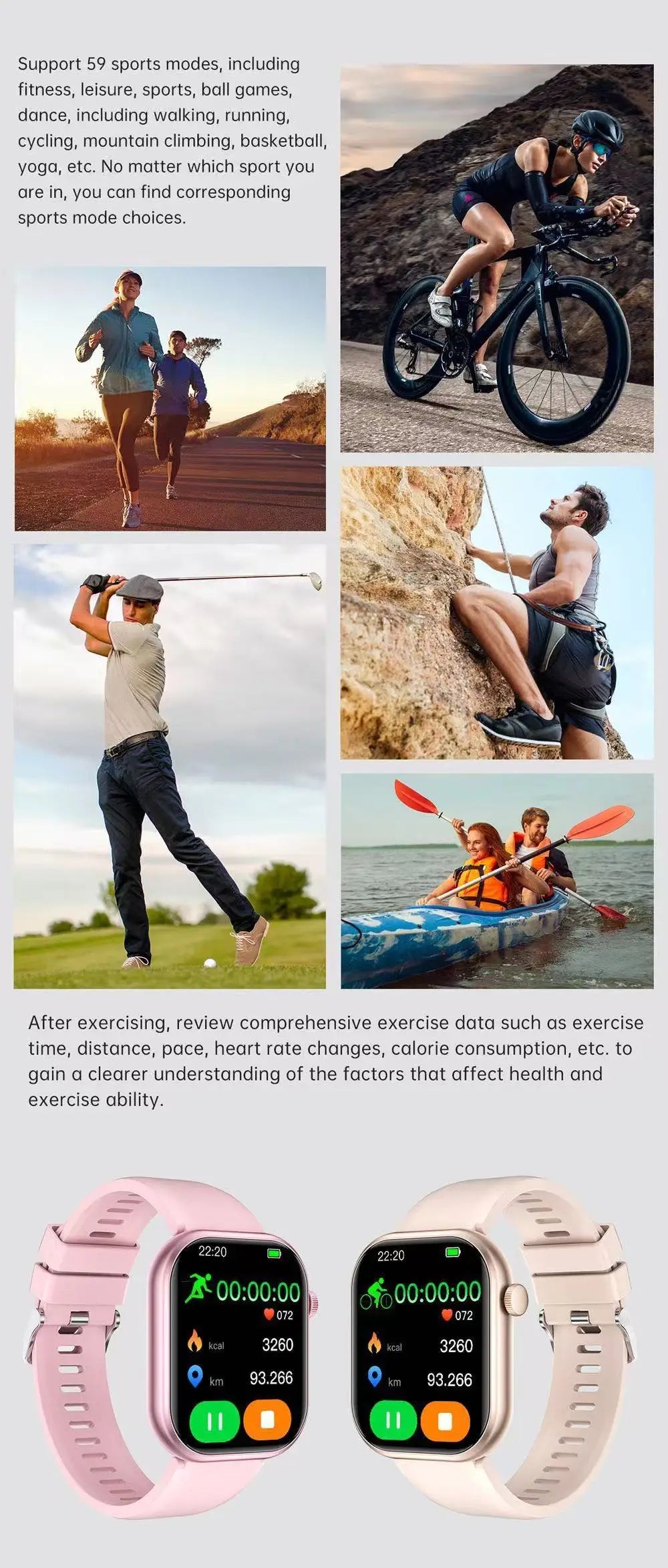 Men's Waterproof Touch Screen Bluetooth call Heart Watches