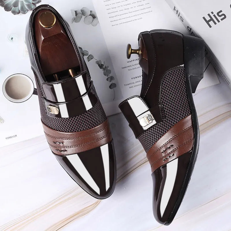 Chaussures habillées classiques en cuir Oxford pour hommes
