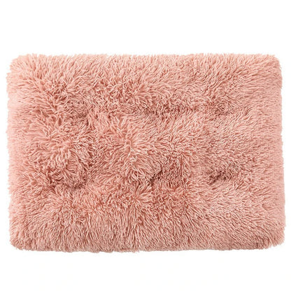 Grand lit pour chien anti-anxiété en peluche lavable