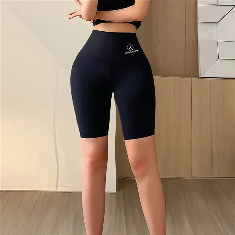 Short de sport taille haute pour femme