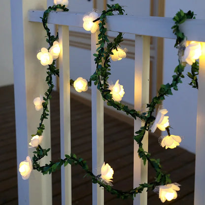 Glowing Rose Garland with 10/20 LEDs