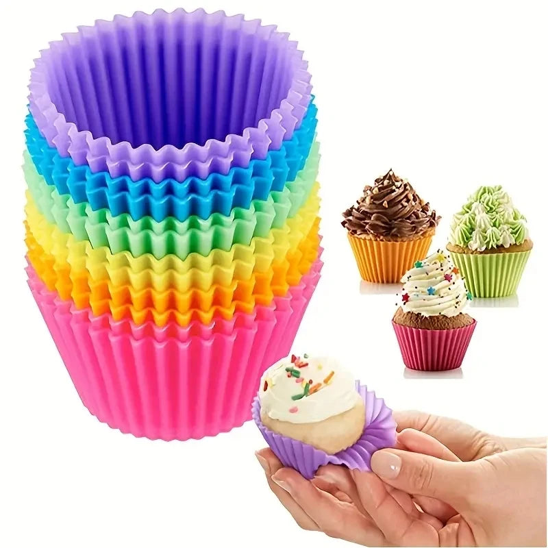 Random Color Silicone CupCake Mold Set