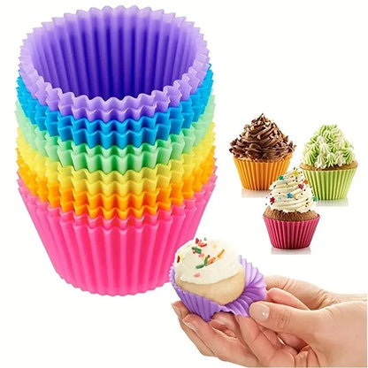 Random Color Silicone CupCake Mold Set