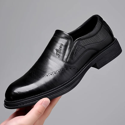 Chaussures habillées en cuir de style britannique pour hommes