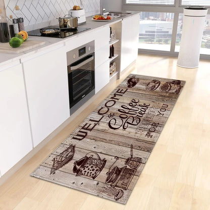 Non-slip Coffee-Themed Floor Mat