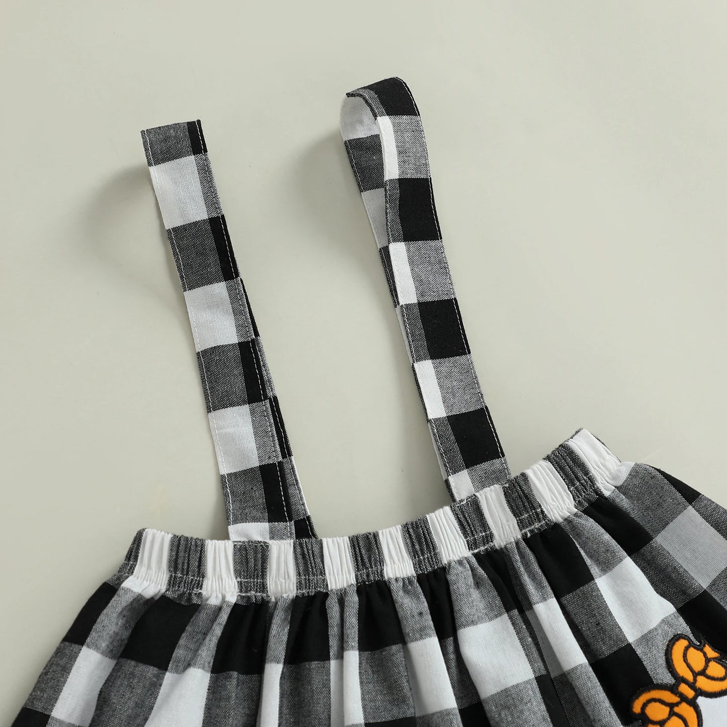 Baby girls rivet plaid long-sleeved dresses