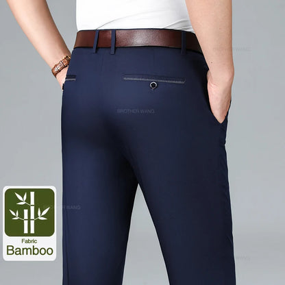 Pantalon d'attente élastique anti-rides doux pour hommes