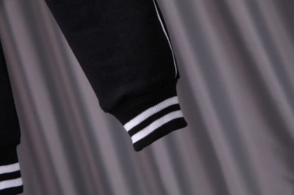 Kid's Spring Autumn Cartoon Print Baseball Coat Pants Suit