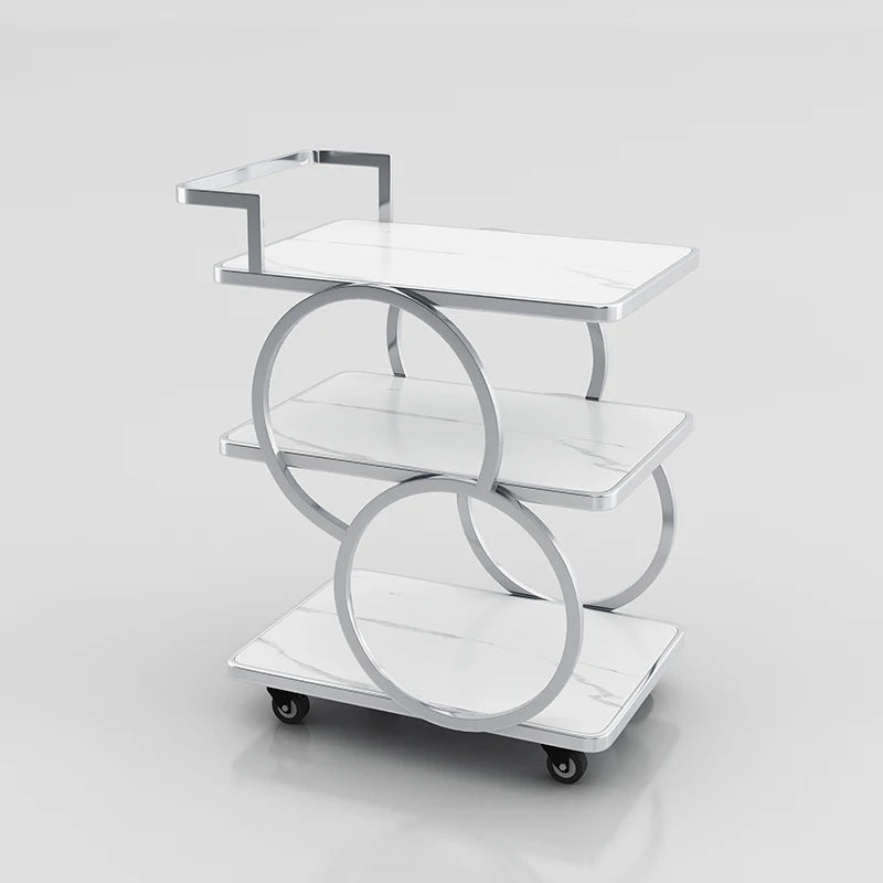 Metal Rolling Bar Kitchen Trolley