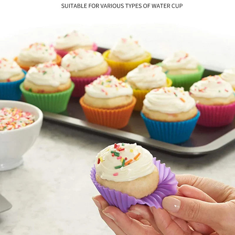 Random Color Silicone CupCake Mold Set