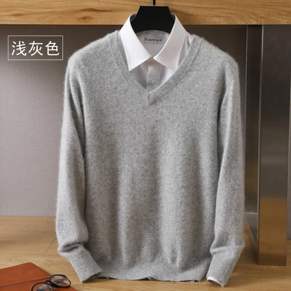 High-Quality Mink Wool Men's Sweater