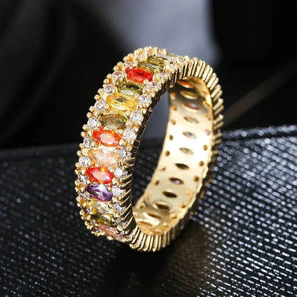 Quadratische Ringe mit Mikropavé und CZ für Damen