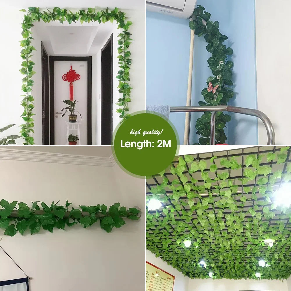 DIY Hanging Greenery: Artificial Green Leaf Vine
