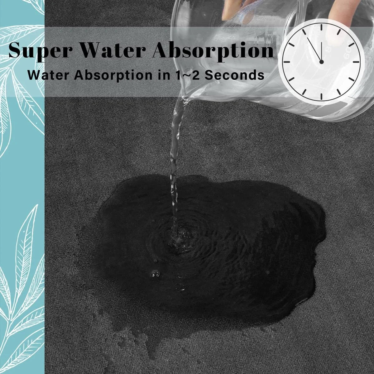 Verdickte, saugfähige und rutschfeste Flanell-Badematte 