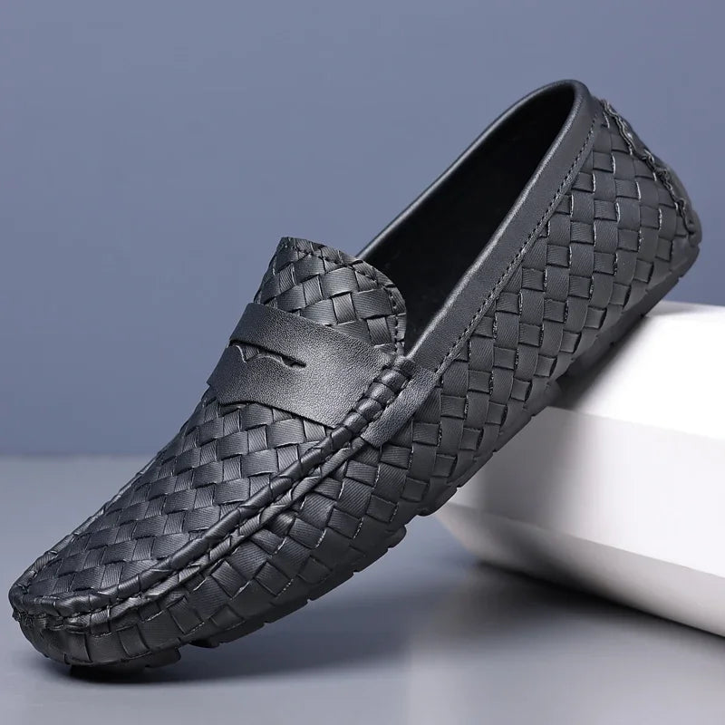 Men's Handmade Flat Casual PU Leather Moccasins