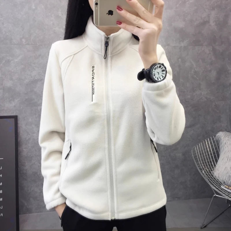 Winter Women’s Fleece Zip-Up Sweatshirt Coat