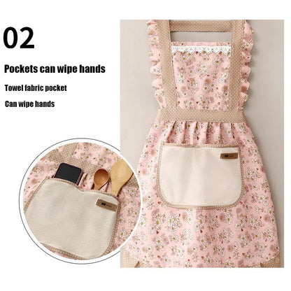 Stain-Resistant Canvas Floral Apron