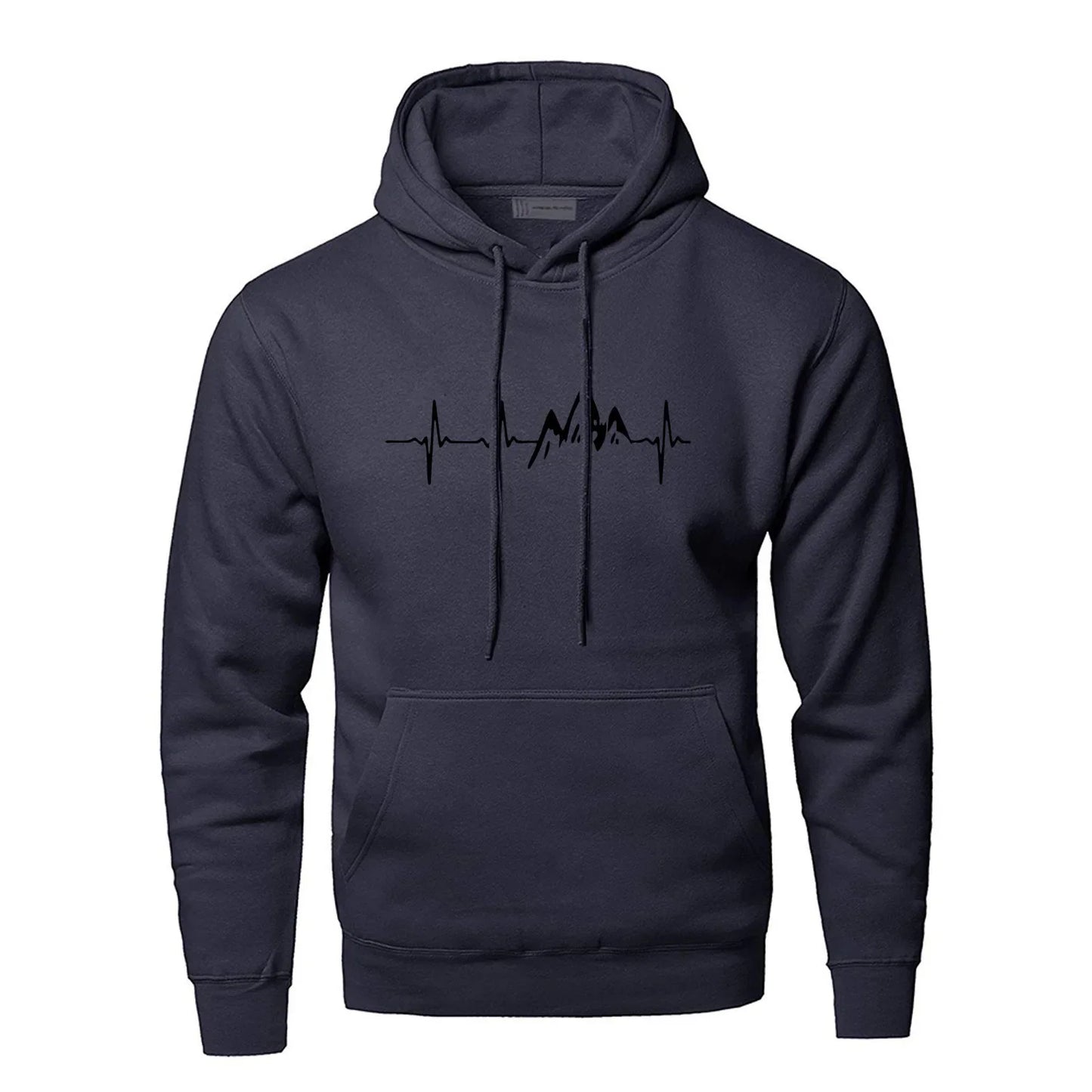 Mountain Heartbeat Sweat à capuche à manches longues pour homme